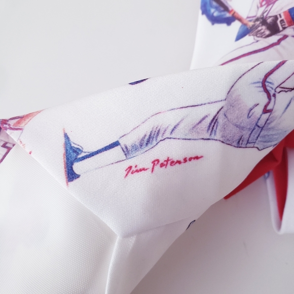 Vintage Ralph Marlin Atlanta Braves Baseball Tie - Picture 10 of 11